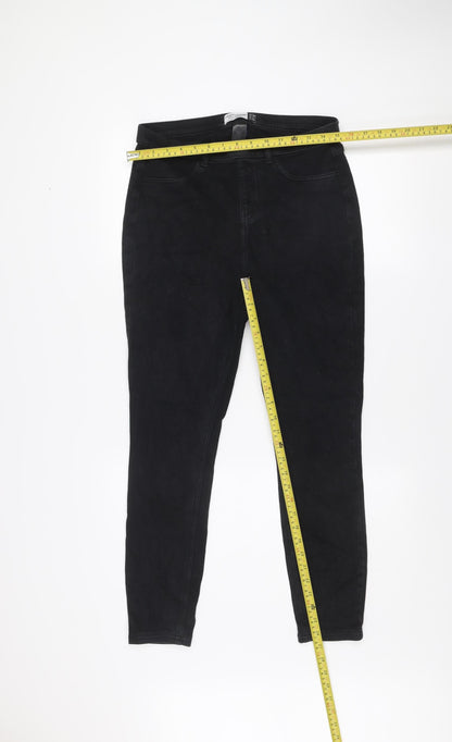 Next Womens Black Size 14R Jersey Jegging Full Length Slim Fit Jeans