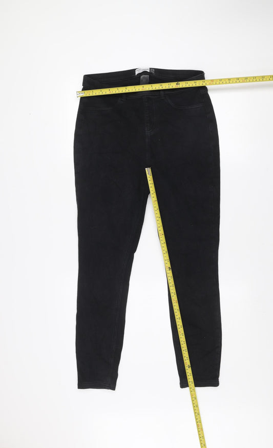 Next Womens Black Size 14R Jersey Jegging Full Length Slim Fit Jeans