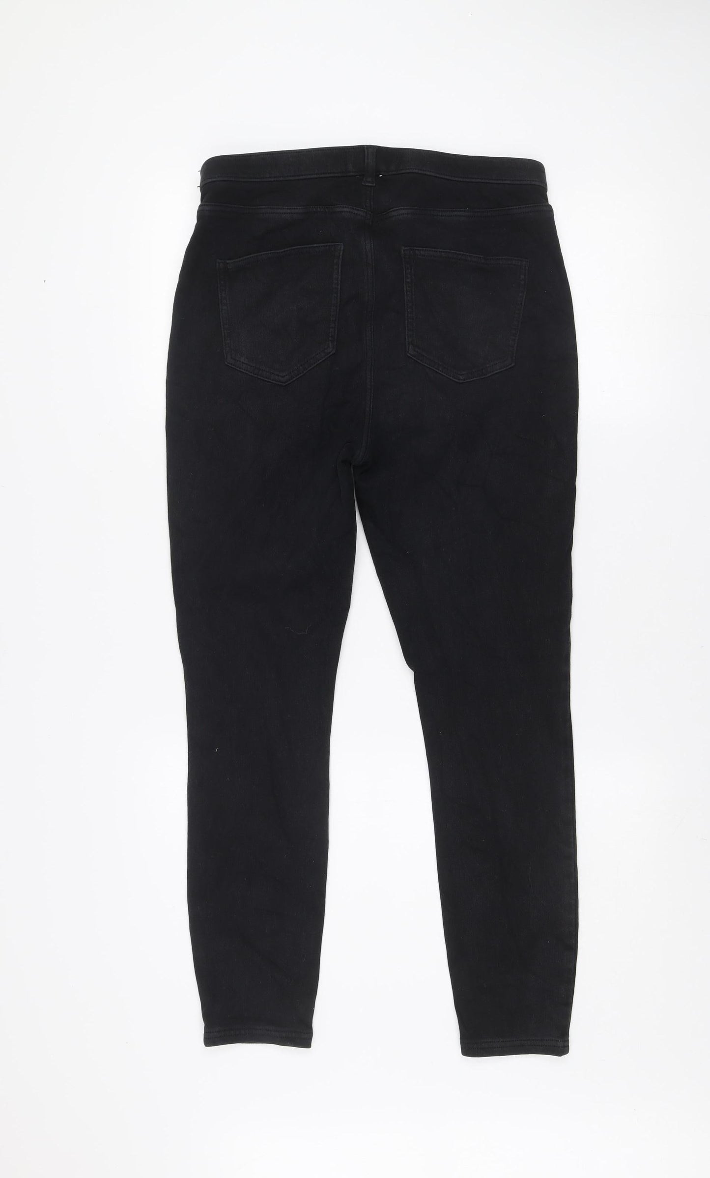 Next Womens Black Size 14R Jersey Jegging Full Length Slim Fit Jeans