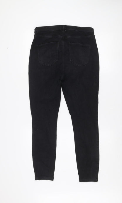 Next Womens Black Size 14R Jersey Jegging Full Length Slim Fit Jeans