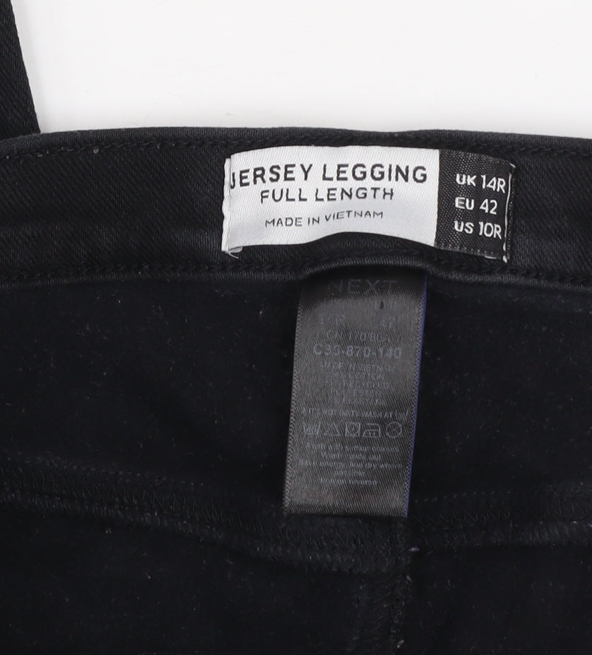 Next Womens Black Size 14R Jersey Jegging Full Length Slim Fit Jeans