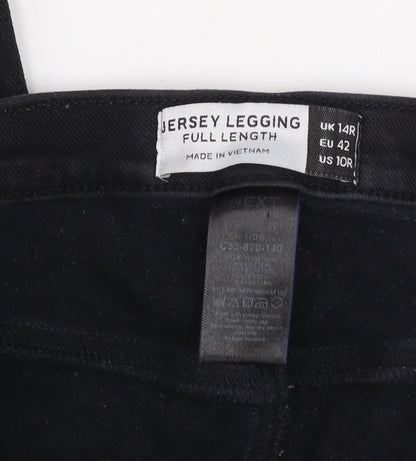 Next Womens Black Size 14R Jersey Jegging Full Length Slim Fit Jeans