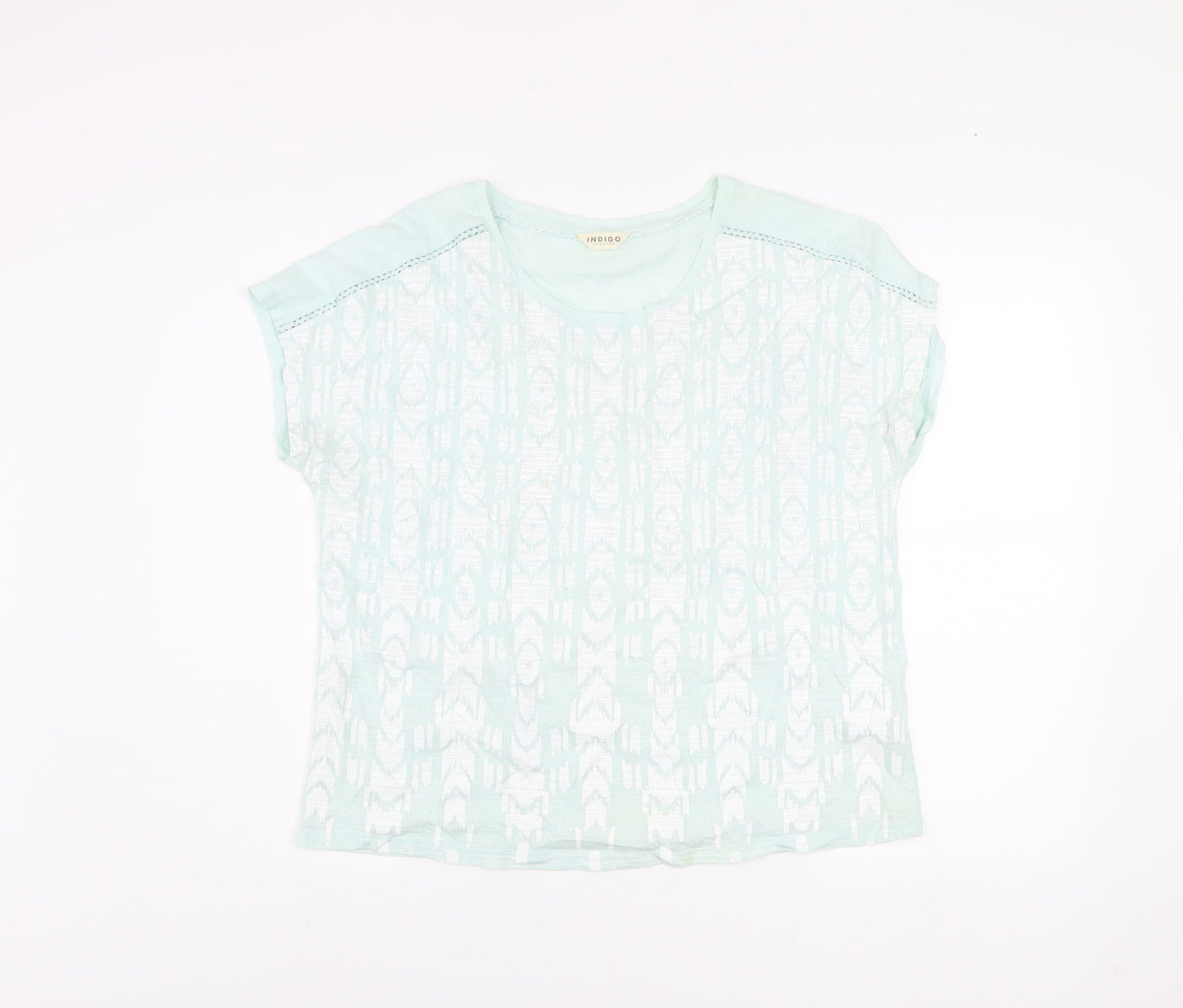 Womens UK Size 14 Marks and Spencer Green Basic T-Shirt