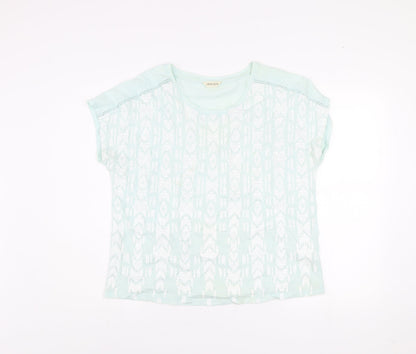 Womens UK Size 14 Marks and Spencer Green Basic T-Shirt