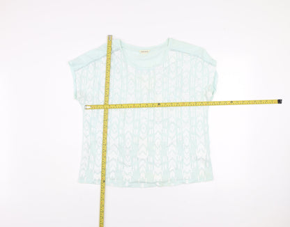 Womens UK Size 14 Marks and Spencer Green Basic T-Shirt