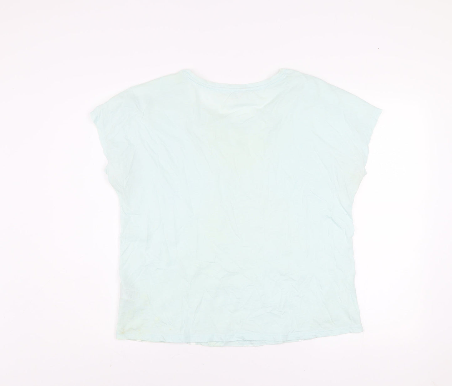 Womens UK Size 14 Marks and Spencer Green Basic T-Shirt