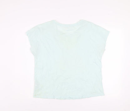 Womens UK Size 14 Marks and Spencer Green Basic T-Shirt