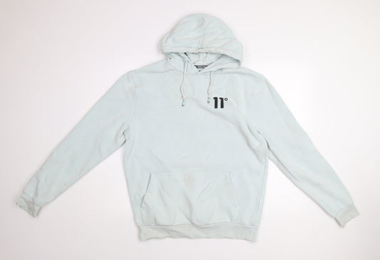 11 Degrees Men’s Light Blue Pullover Hoodie Size L Regular Fit