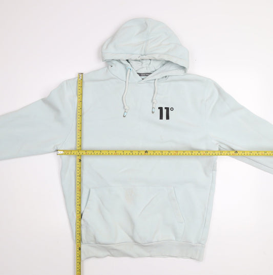 11 Degrees Men’s Light Blue Pullover Hoodie Size L Regular Fit