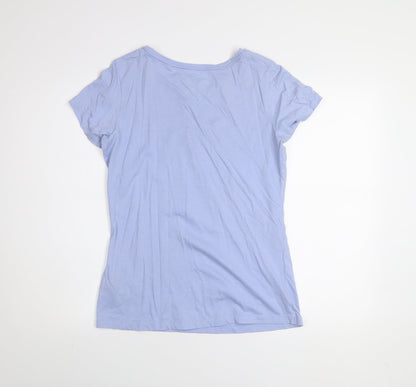Womens UK Size 12 Jack Wolfskin Blue Basic T-Shirt
