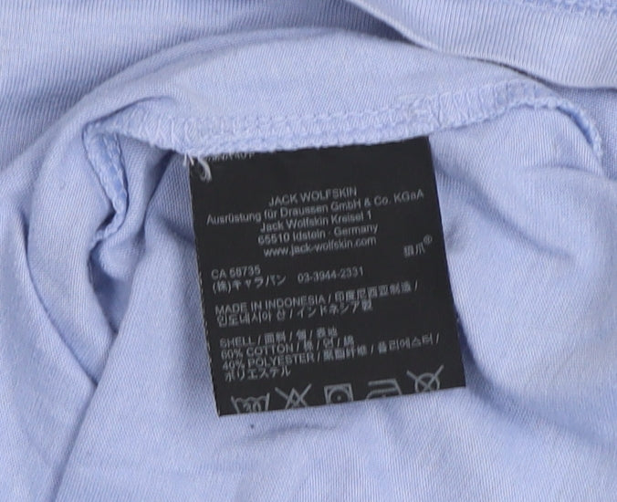 Womens UK Size 12 Jack Wolfskin Blue Basic T-Shirt