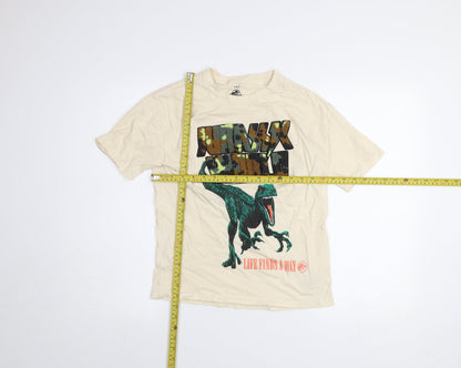 Marks and Spencer Boys Beige Jurassic World Dinosaur T-Shirt 11-12 Years