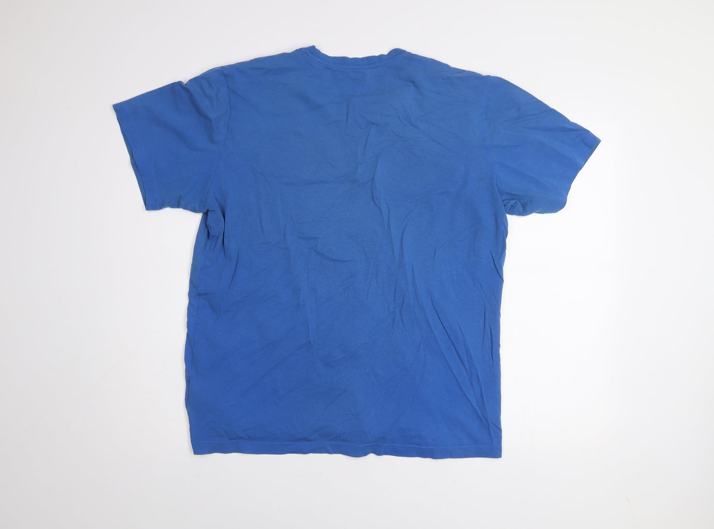 Adidas Men's Blue Logo Graphic T-Shirt Size L Regular Fit