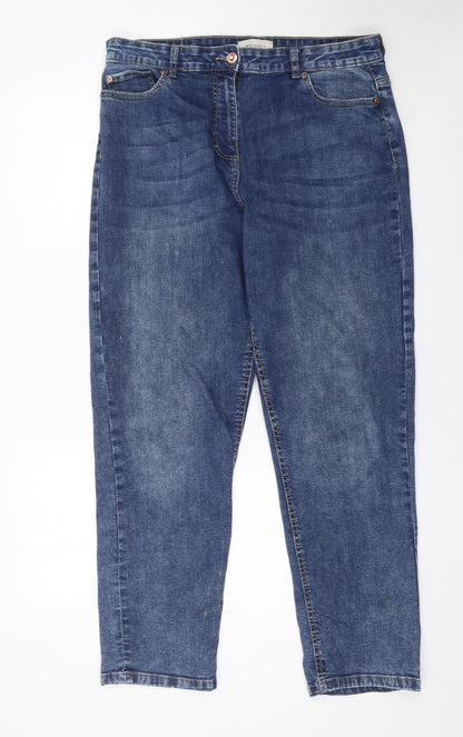 French Connection Women Blue Size 16 Straight Stretch Jeans