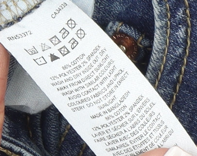 French Connection Women Blue Size 16 Straight Stretch Jeans