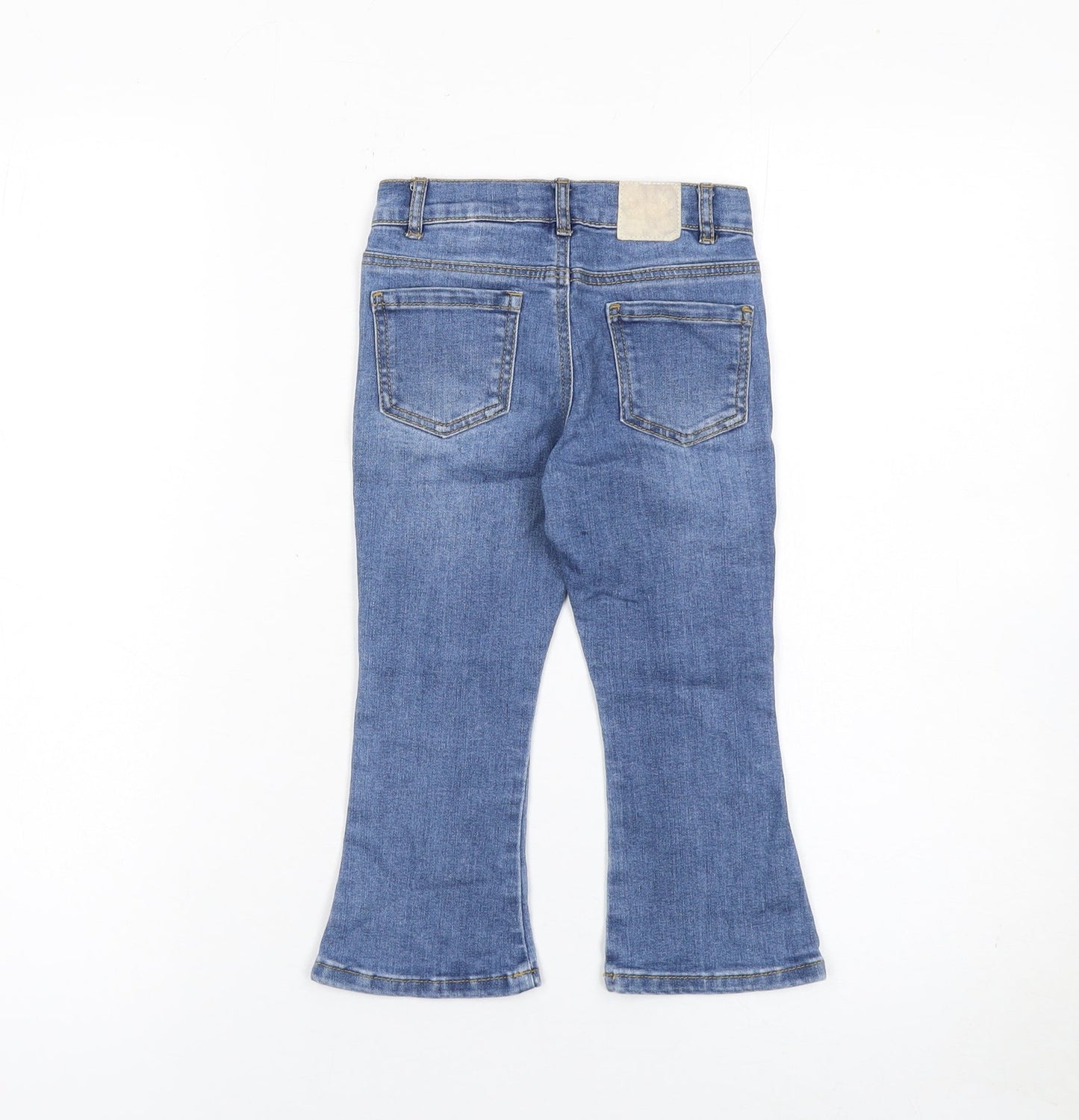 Girls UK Size 3-4 Years Zara Regular Fit Flared Jeans