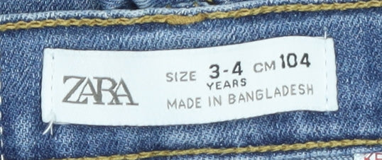 Girls UK Size 3-4 Years Zara Regular Fit Flared Jeans