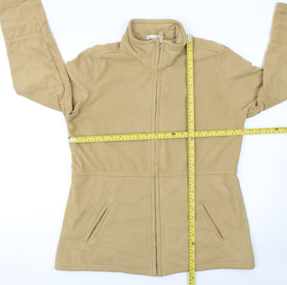 Marks and Spencer Women Beige Fleece Full Zip Jacket Size 14