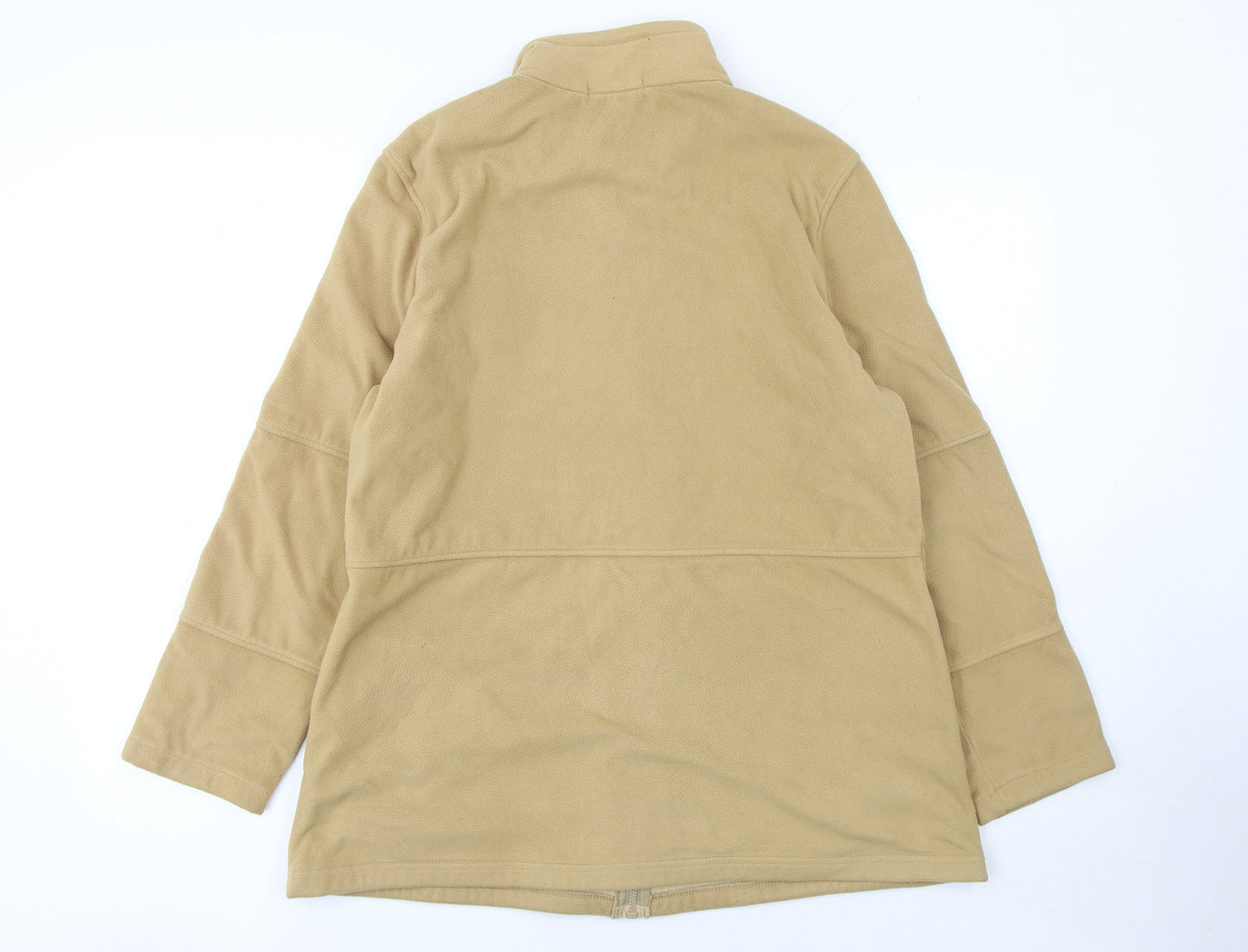 Marks and Spencer Women Beige Fleece Full Zip Jacket Size 14