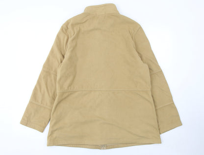 Marks and Spencer Women Beige Fleece Full Zip Jacket Size 14