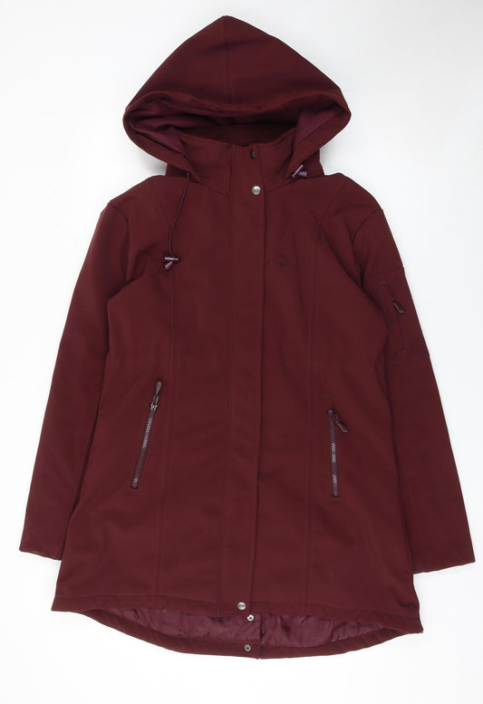 Portwest Womens Red Softshell Hooded Waterproof Jacket Size 18