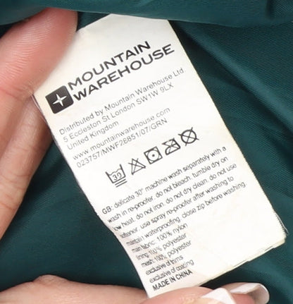 Mountain Warehouse Women Blue Waterproof Hooded Rain Jacket Size 12