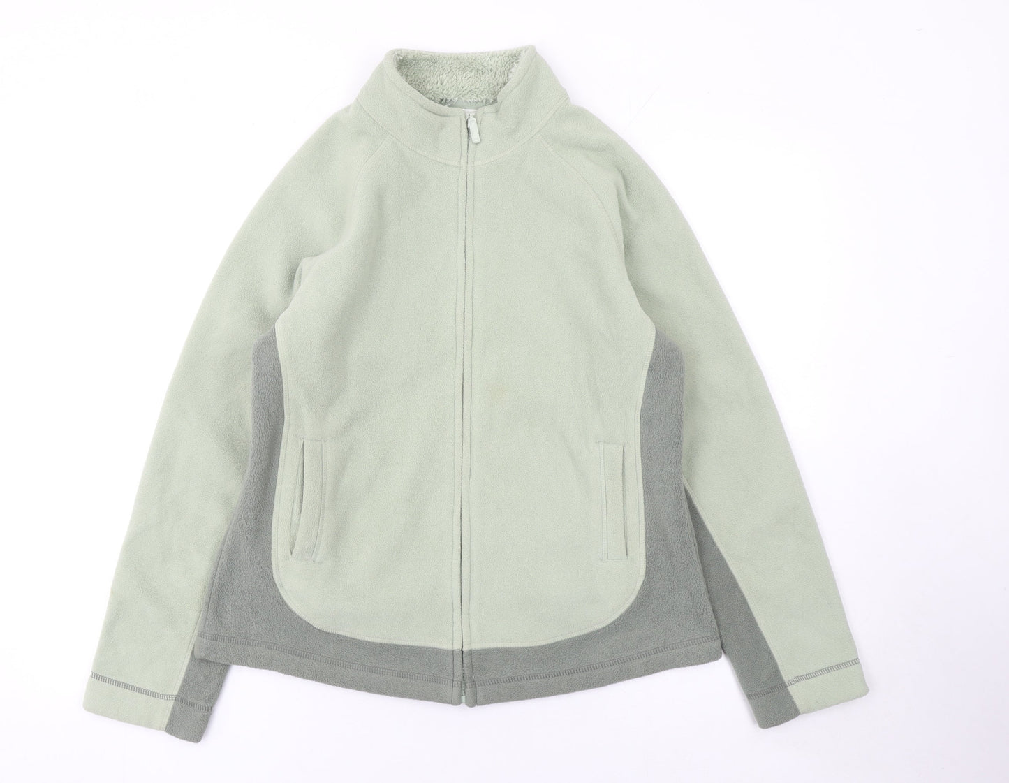 Marks and Spencer Womens Green Fleece Full Zip Jacket Size 14