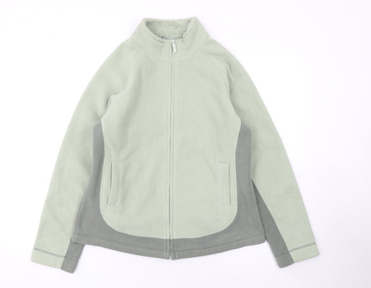 Marks and Spencer Womens Green Fleece Full Zip Jacket Size 14