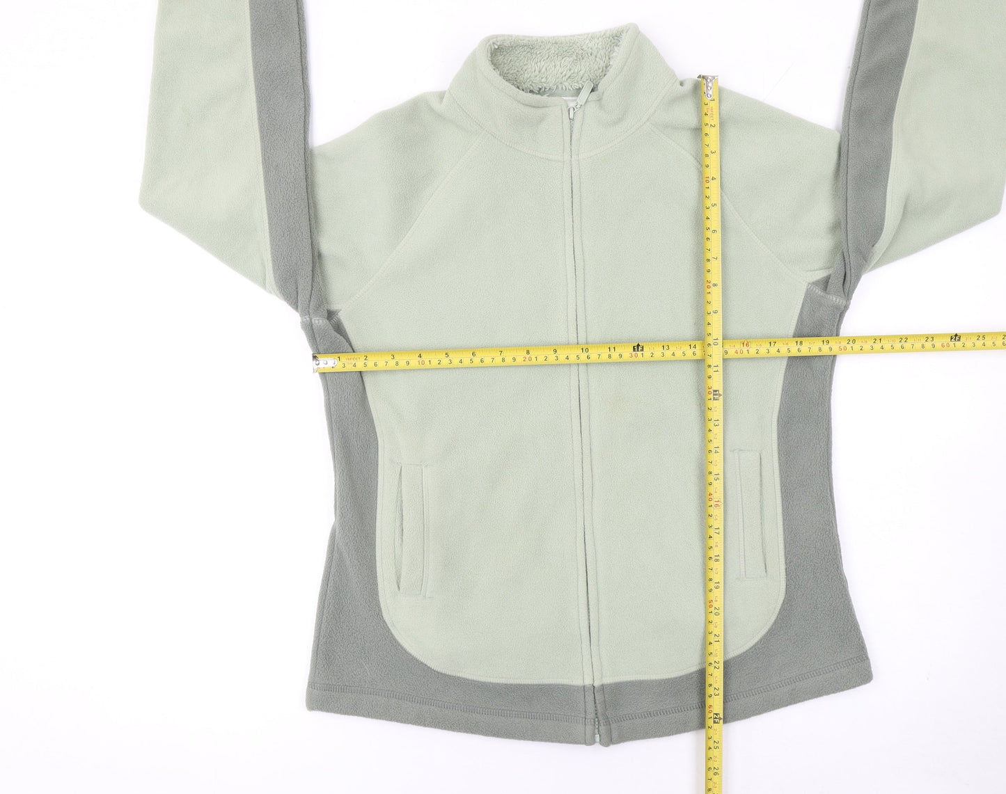 Marks and Spencer Womens Green Fleece Full Zip Jacket Size 14
