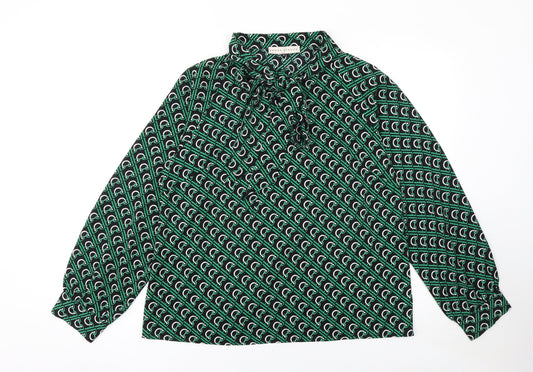 Womens UK Size M Rowen Avenue Green Tunic Blouse