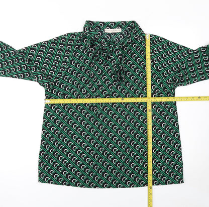 Womens UK Size M Rowen Avenue Green Tunic Blouse