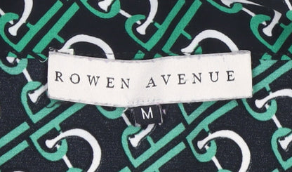 Womens UK Size M Rowen Avenue Green Tunic Blouse