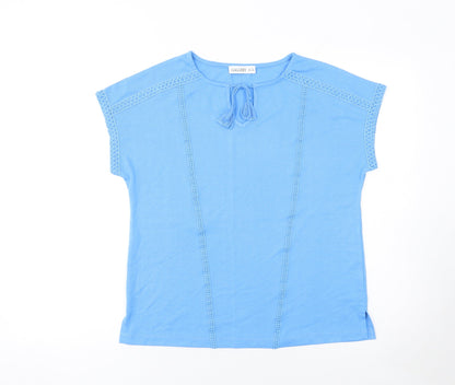 Womens UK Size XS Gallery Blue Tunic Blouse