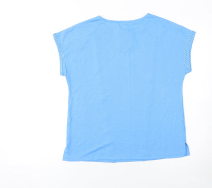 Womens UK Size XS Gallery Blue Tunic Blouse