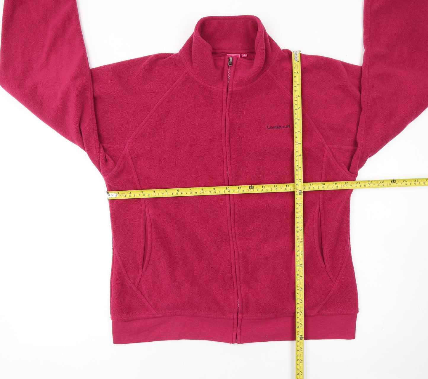 LA Gear Women's Pink Fleece Full Zip Active Jacket Size 16