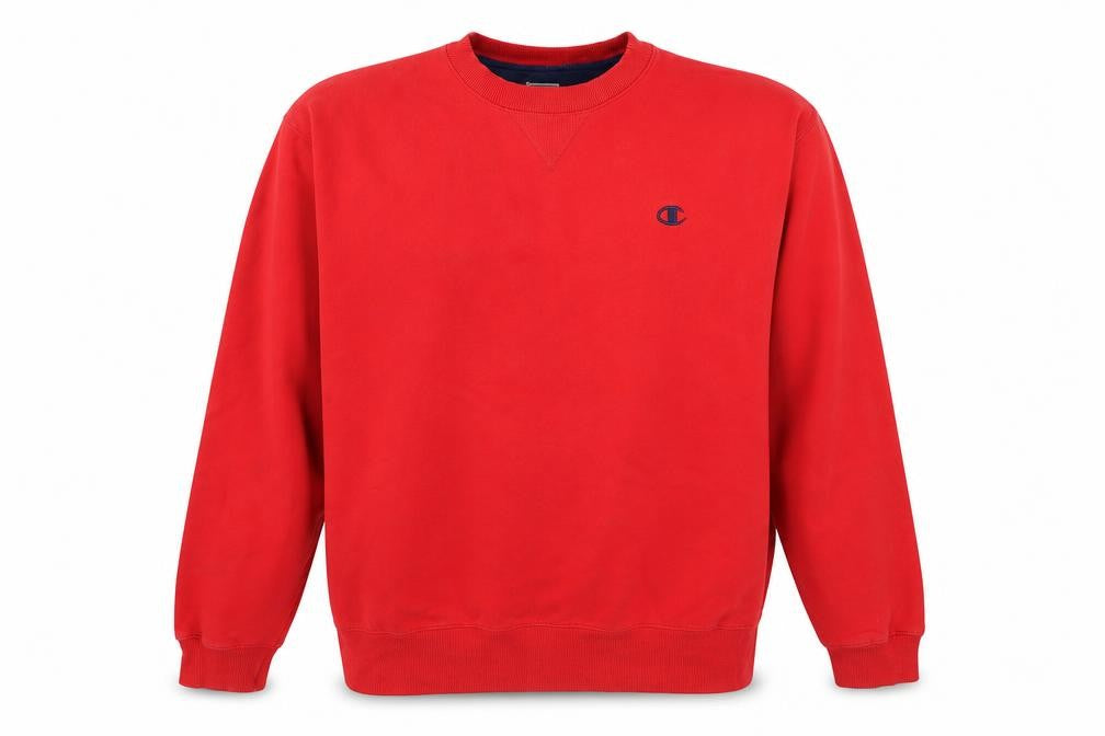 Mens UK Size L Champion Red Pullover Sweatshirt