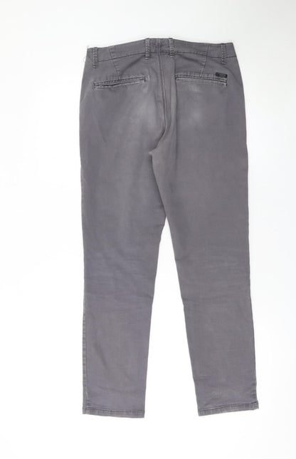 Jack & Jones Men's Grey Slim Fit Chino Trousers 29W 30L Cotton