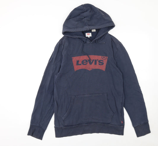 Mens UK Size S Levi's Blue Pullover Hoodie