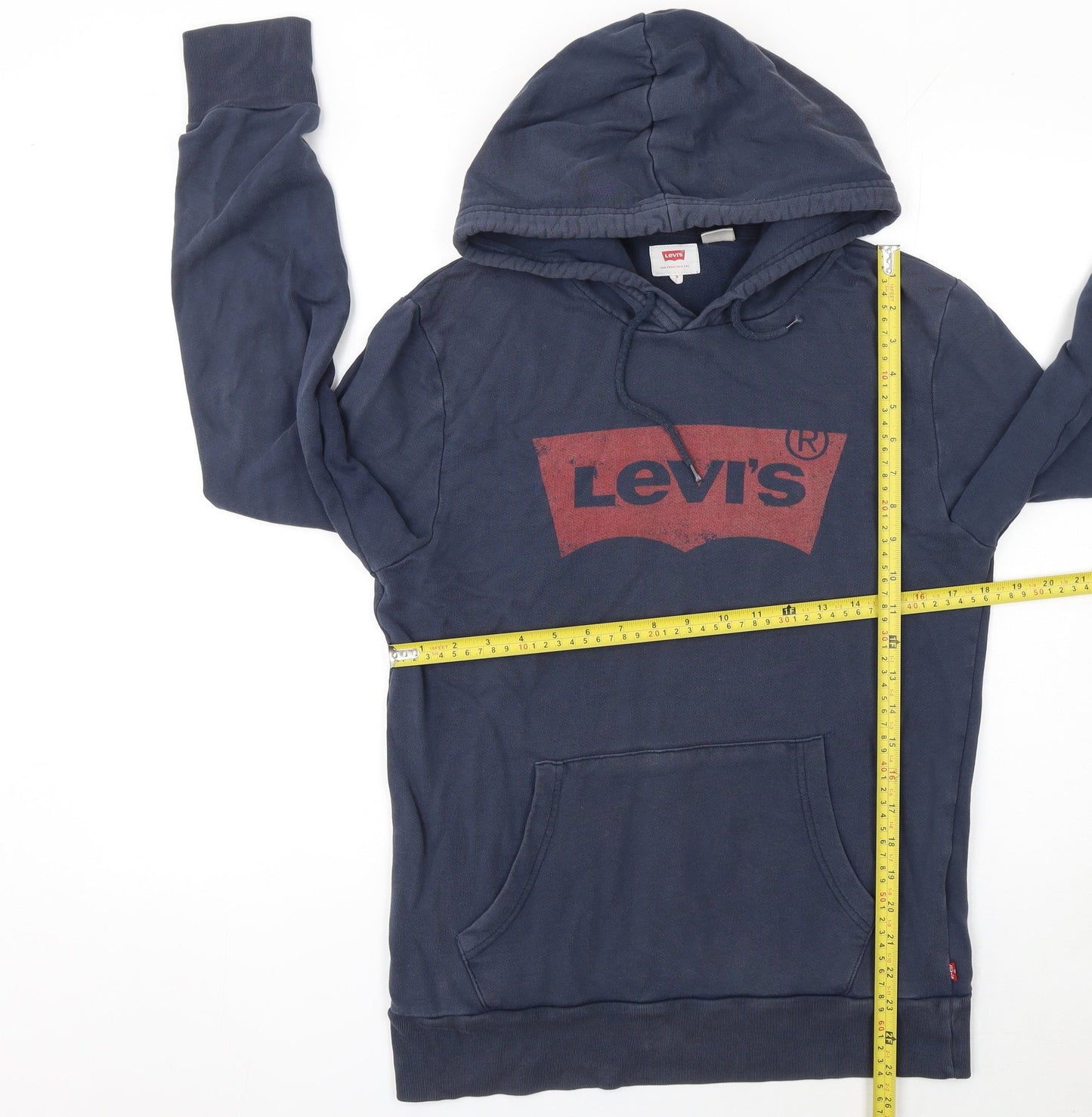 Mens UK Size S Levi's Blue Pullover Hoodie