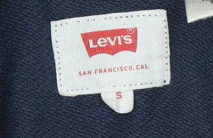 Mens UK Size S Levi's Blue Pullover Hoodie