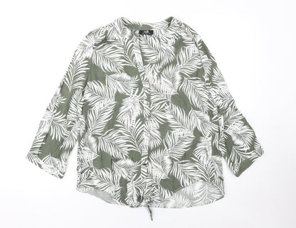 Womens UK Size 12 Wallis Green Kimono Blouse
