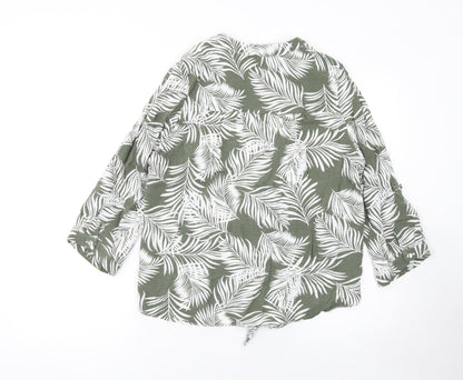 Womens UK Size 12 Wallis Green Kimono Blouse