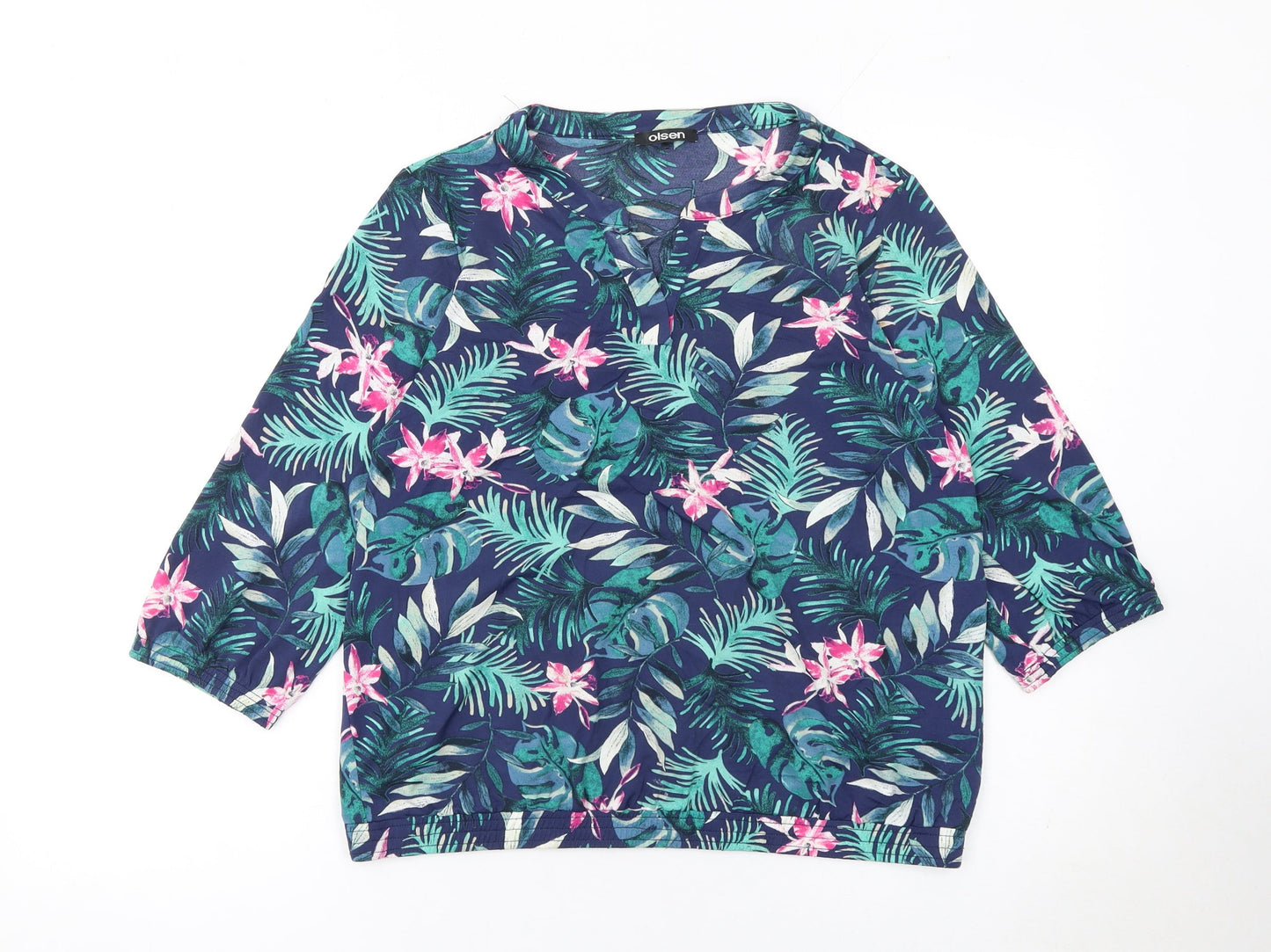 Olsen Women’s Multicoloured Floral Tunic Blouse Size 14
