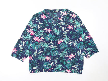 Olsen Women’s Multicoloured Floral Tunic Blouse Size 14