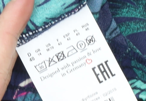 Olsen Women’s Multicoloured Floral Tunic Blouse Size 14