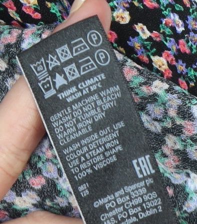 Marks and Spencer Womens Multicoloured Floral Midi Wrap Dress Size 18