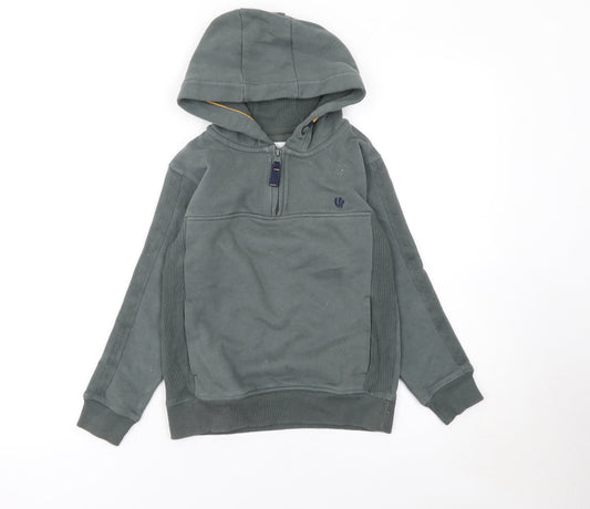 Boys UK Size 7-8 Years FatFace Grey Half Zip Hoodie
