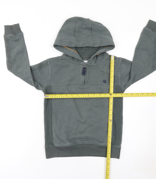 Boys UK Size 7-8 Years FatFace Grey Half Zip Hoodie