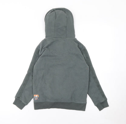 Boys UK Size 7-8 Years FatFace Grey Half Zip Hoodie