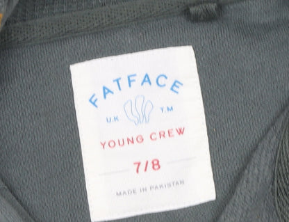 Boys UK Size 7-8 Years FatFace Grey Half Zip Hoodie